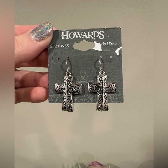 NEW Howard’s Cross Dangle Earrings - Picture 2 of 3